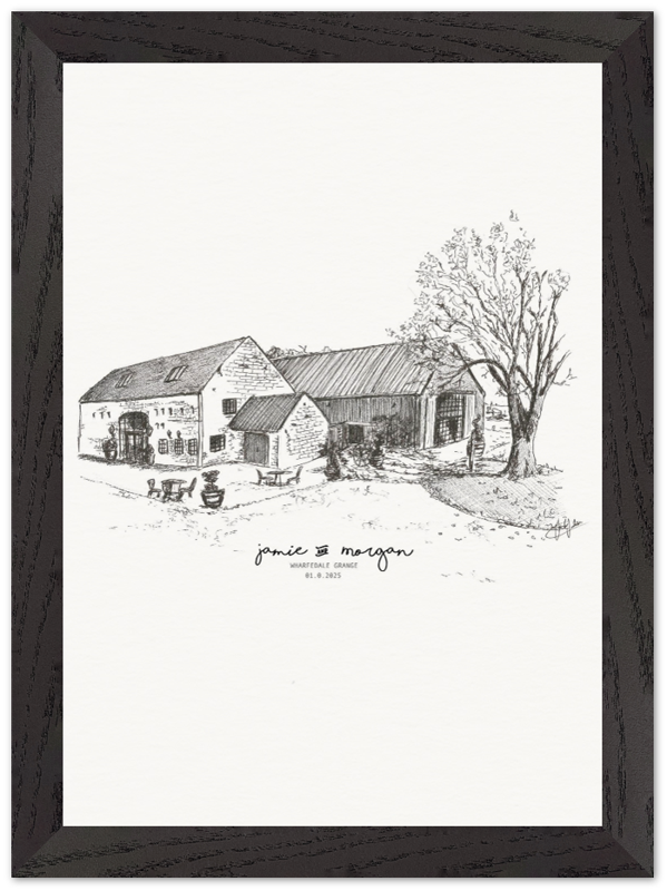 Wharfedale Lodge Wedding Venue Print