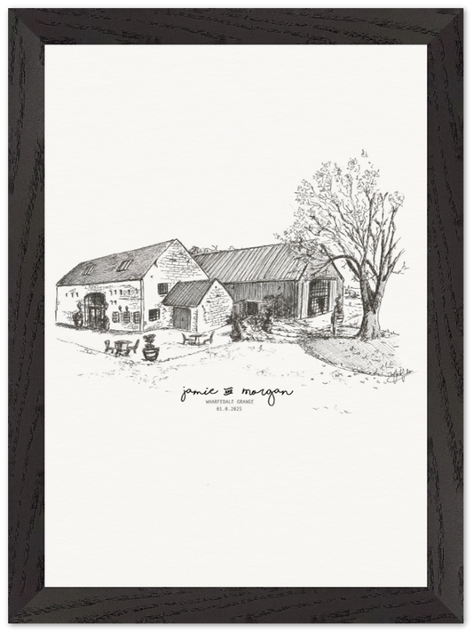 Wharfedale Lodge Wedding Venue Print