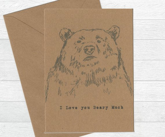 "I love you Beary much" A6 Anniversary Card