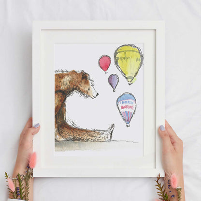 Bristol Bear & Balloons - Print